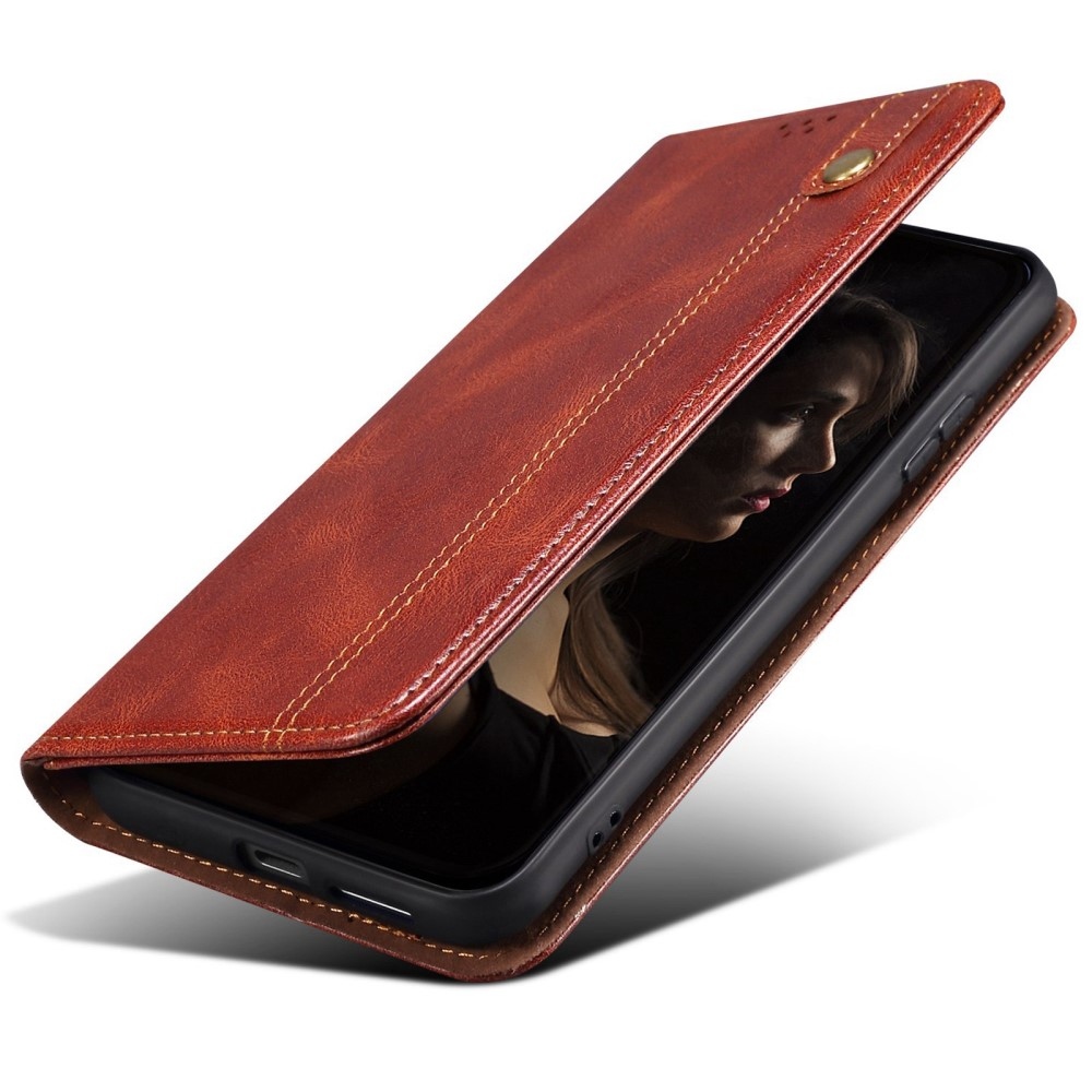 Waxy knížkové pouzdro na Xiaomi 15 Ultra - hnědé