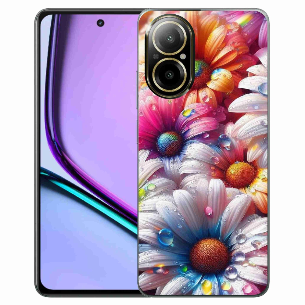 Gelový kryt mmCase na Realme C67 - barevné kopretiny