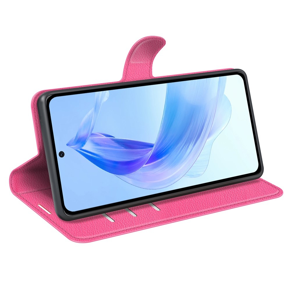 Litchi knížkové pouzdro na Honor 90 Lite - rose
