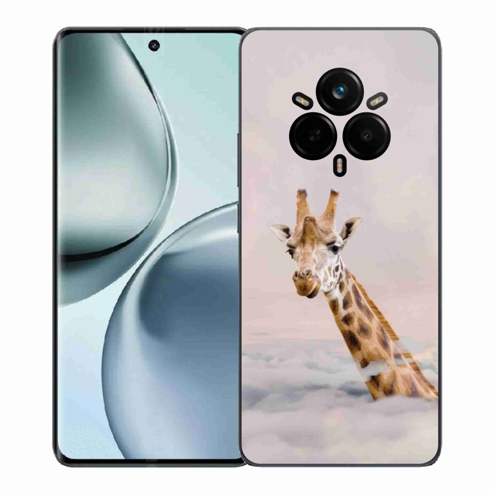 Gelový kryt mmCase na Realme 14 Pro+ 5G - žirafa v oblacích
