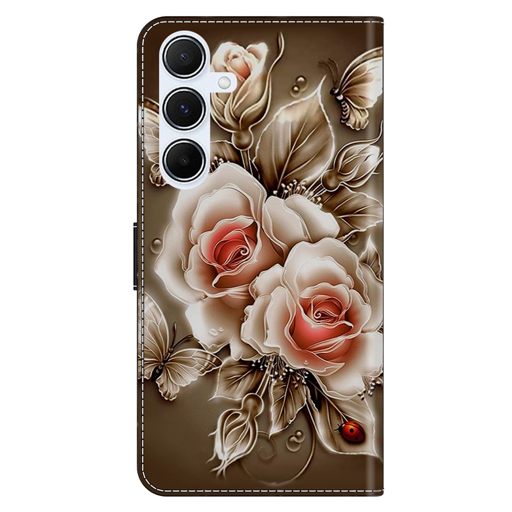 Firmly knížkové pouzdro na Samsung Galaxy A17 5G/A26 5G - hnědé růže
