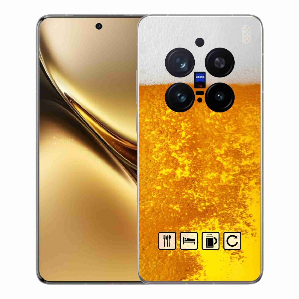 Gelový kryt mmCase na Vivo X200 Pro 5G - pivní motiv 3