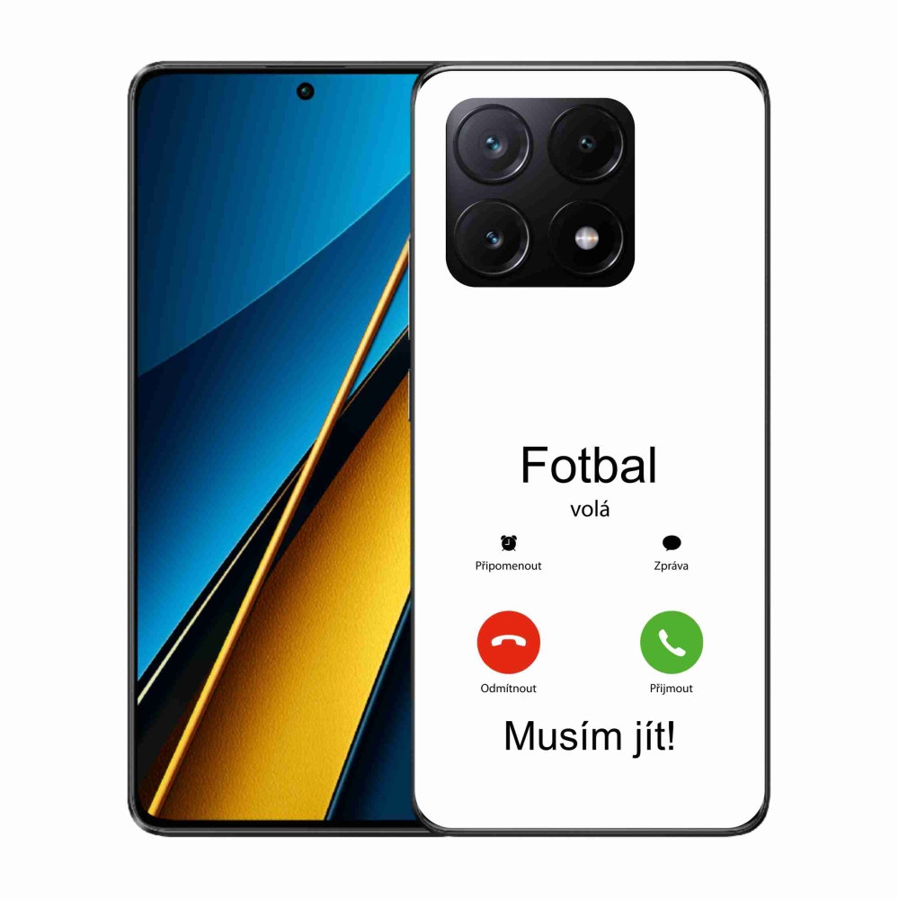 Gelový kryt mmCase na Xiaomi Poco X6 Pro 5G - fotbal volá bílé pozadí