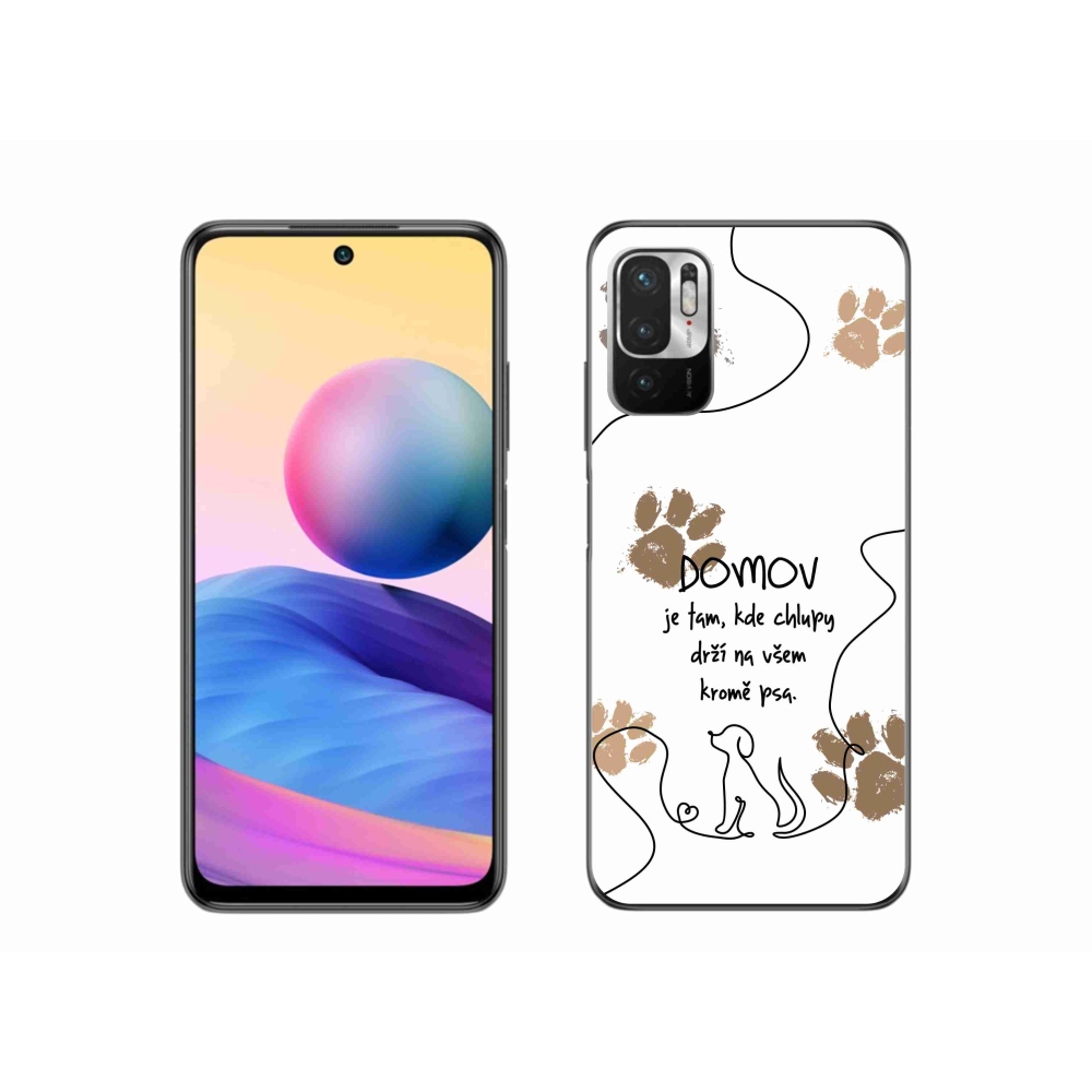 Gelový kryt mmCase na Xiaomi Redmi Note 10 5G - psí motiv bílé pozadí