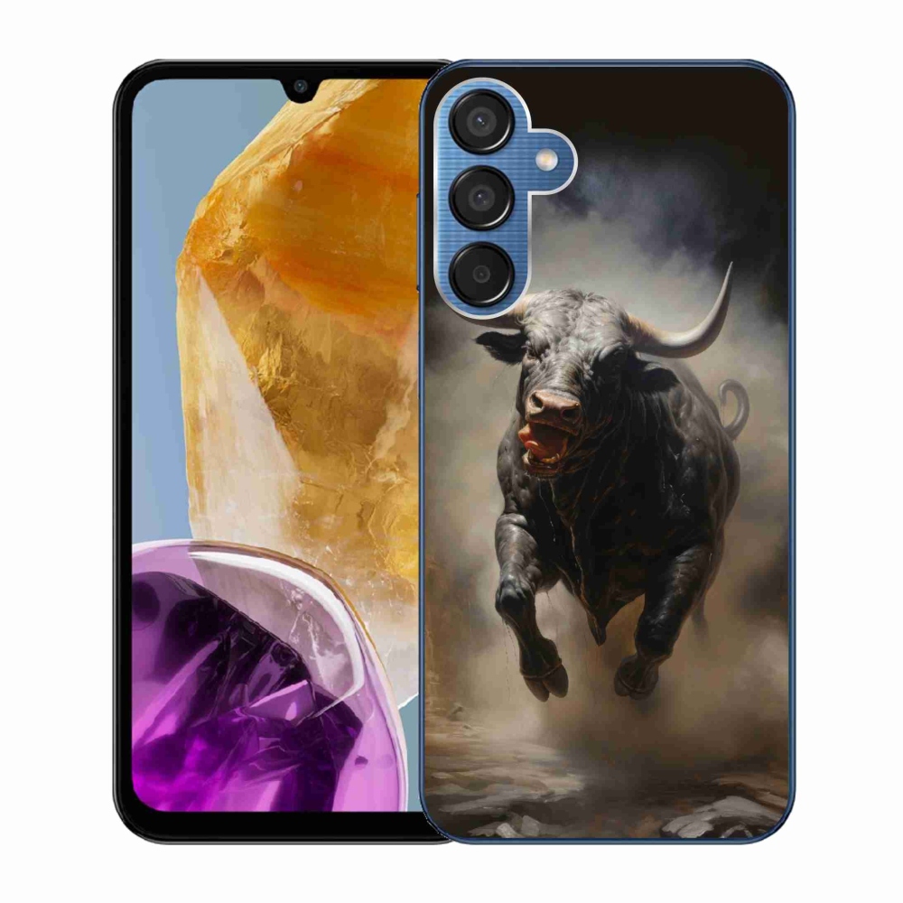 Gelový kryt mmCase na Samsung Galaxy M15 5G - rozzuřený býk