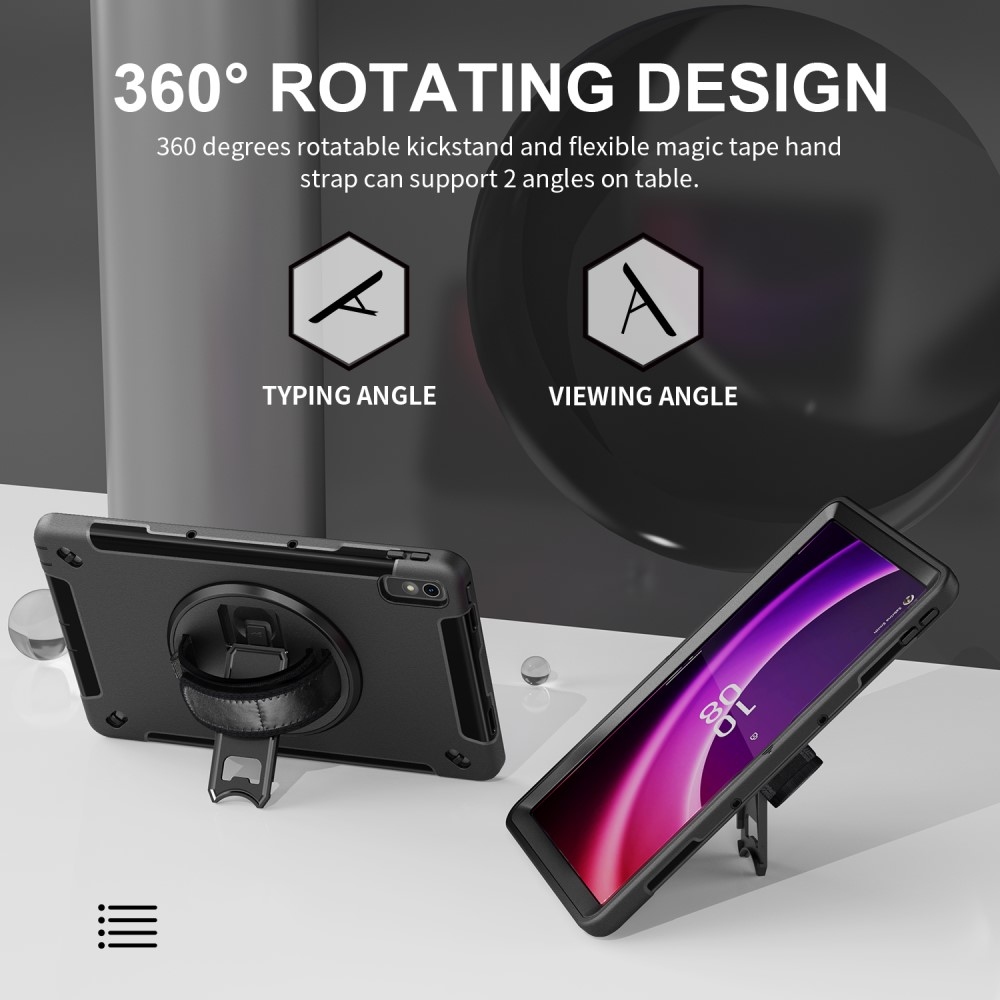 Strap odolný hybridní kryt s ochrannou na displej na Lenovo Tab P11 (2.Gen) - černý