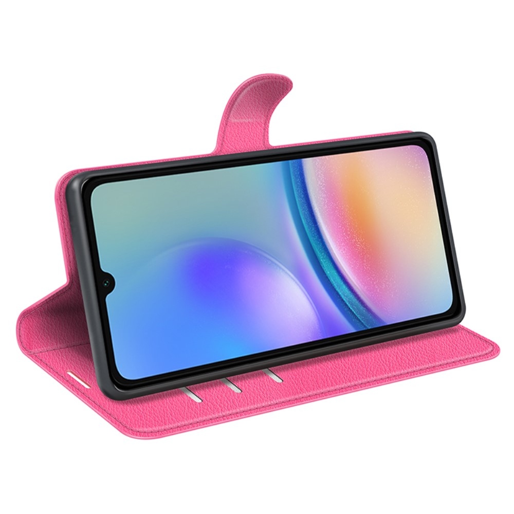 Litchi knížkové pouzdro na Samsung Galaxy A05s - rose