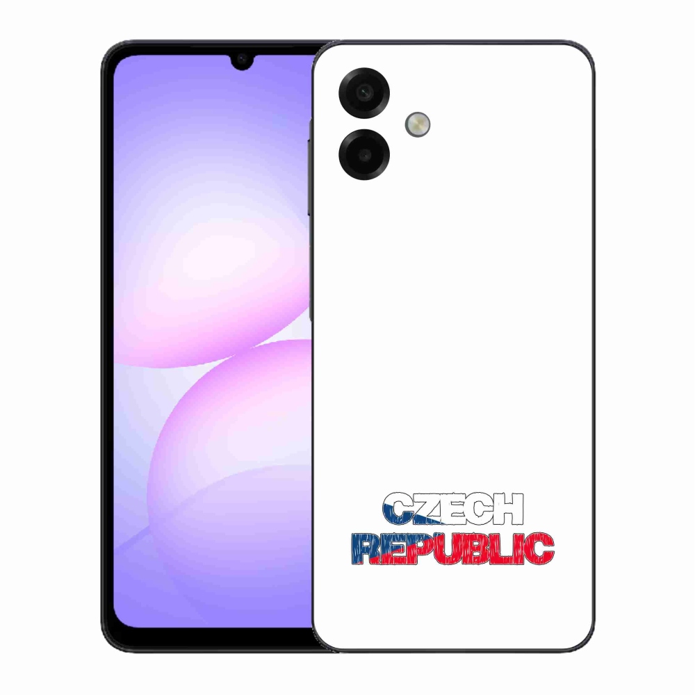 Gelový kryt mmCase na Samsung Galaxy A07 4G - Czech Republic bílé pozadí