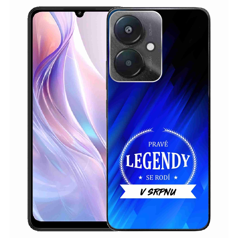 Gelový kryt mmCase na Xiaomi Redmi 13C 5G  - legendy v srpnu modré pozadí