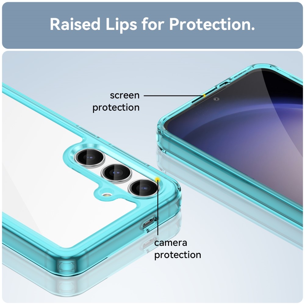 Gelový obal s pevnými zády na Samsung Galaxy S24+/S25+ - světlemodrý