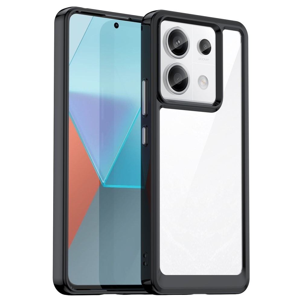 Gelový obal s pevnými zády na Xiaomi Redmi Note 13 Pro 5G/Poco X6 5G - černý