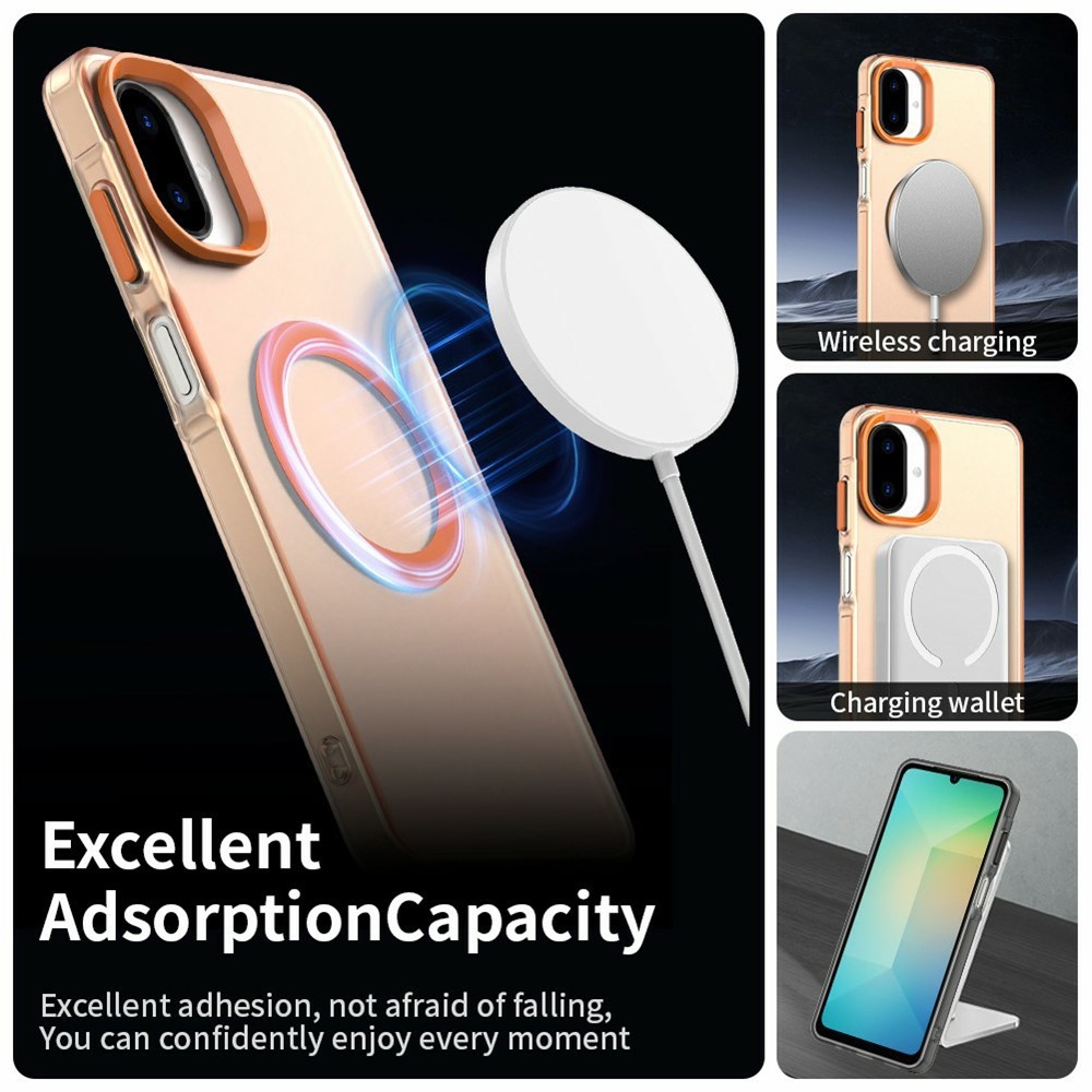 Candy gelový obal MagSafe pro Samsung Galaxy A07 4G - oranžový