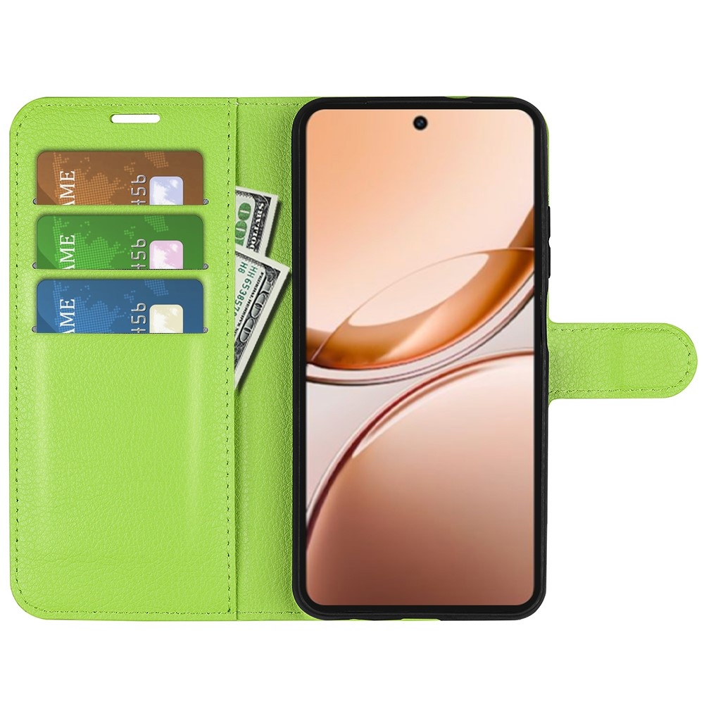 Litchi knížkové pouzdro na Vivo V50 Lite 4G/5G - zelené