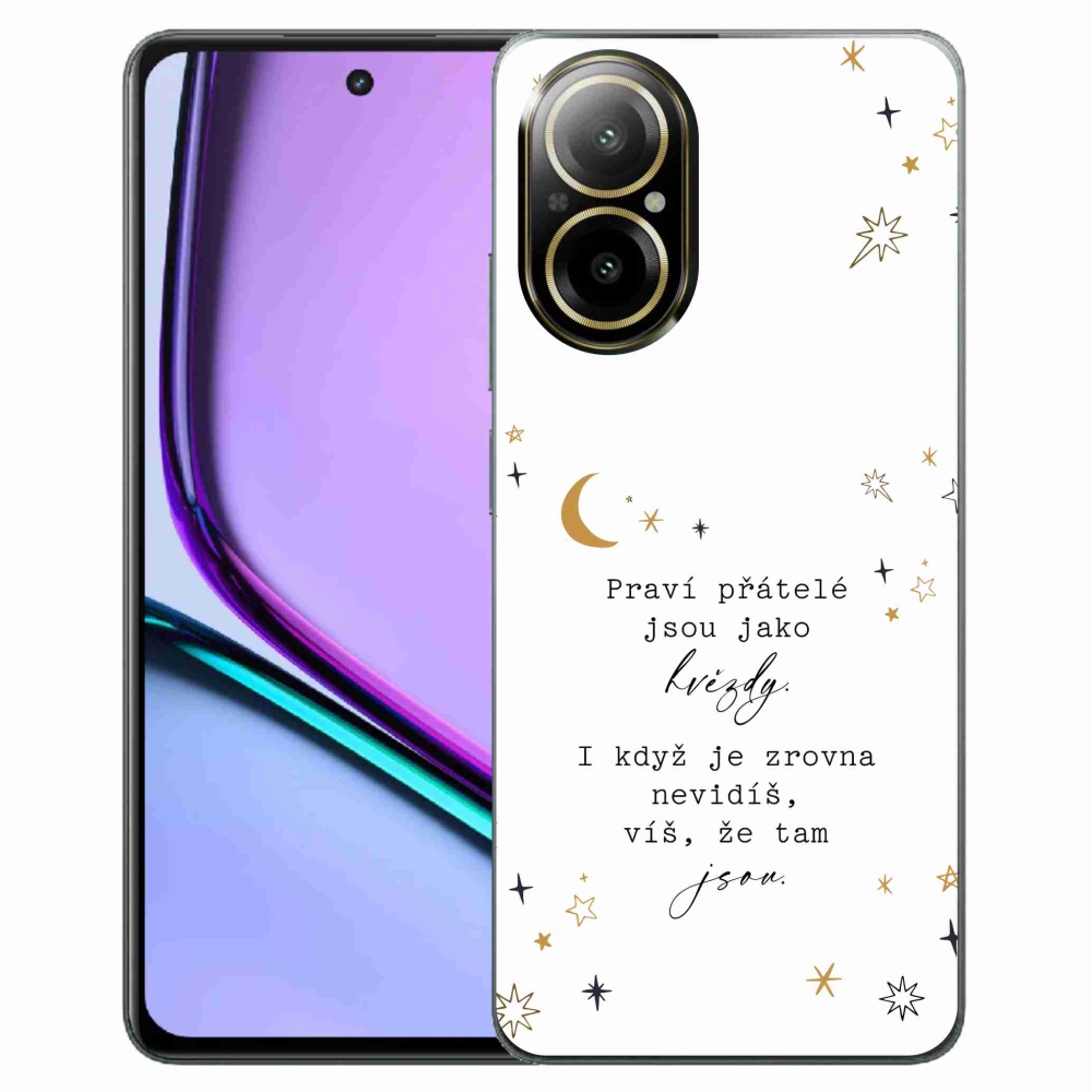 Gelový kryt mmCase na Realme C67 - citát 6 bílé pozadí