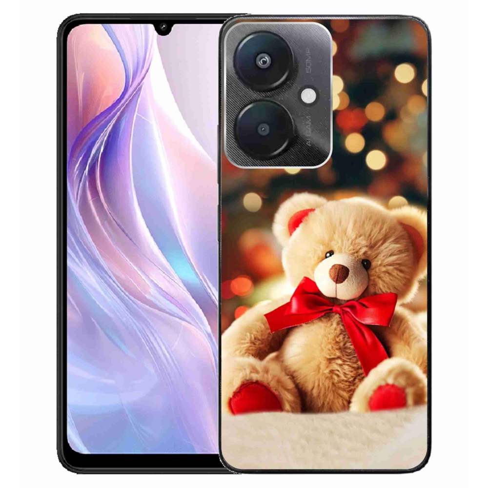 Gelový kryt mmCase na Xiaomi Redmi 13C 5G - plyšový medvídek