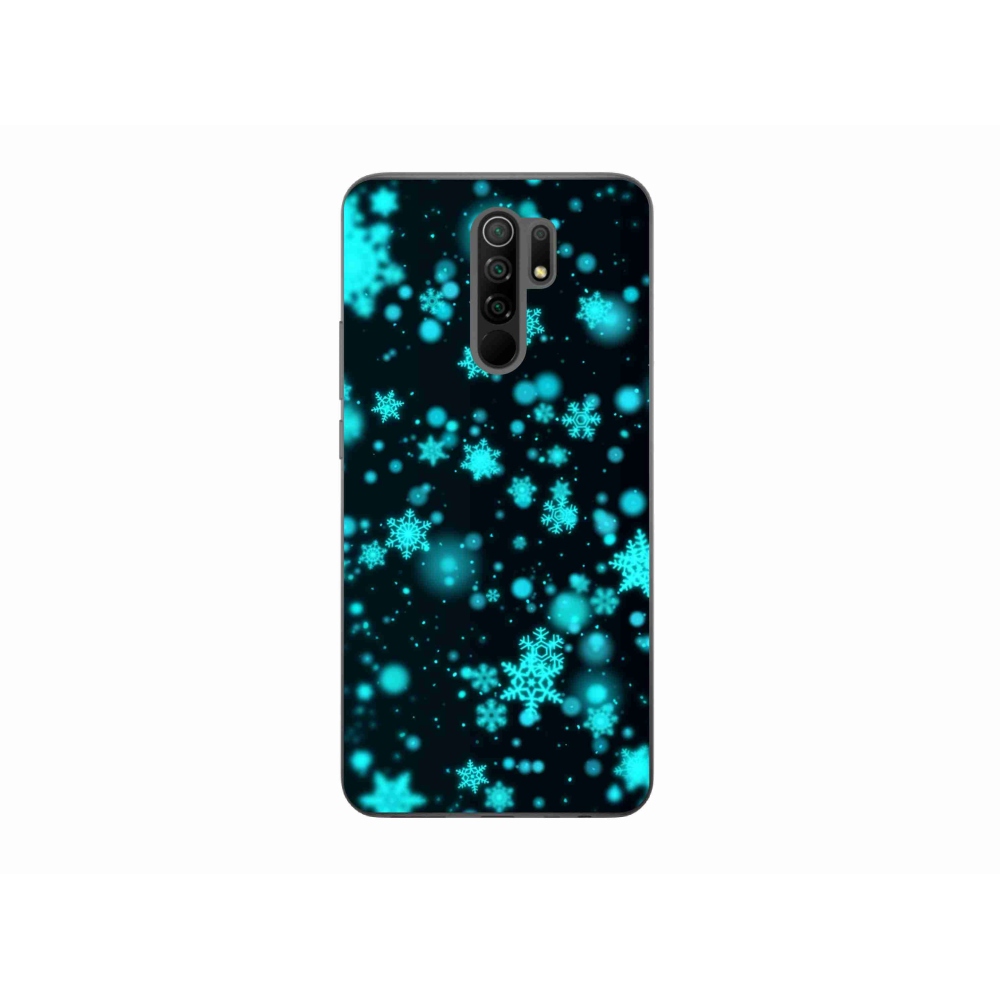 Gelový kryt mmCase na Xiaomi Redmi 9 - sněhové vločky 1