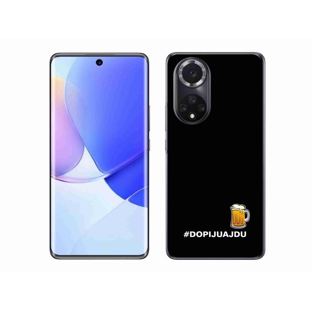 Gelový kryt mmCase na Honor 50 - pivní motiv 1 černé pozadí