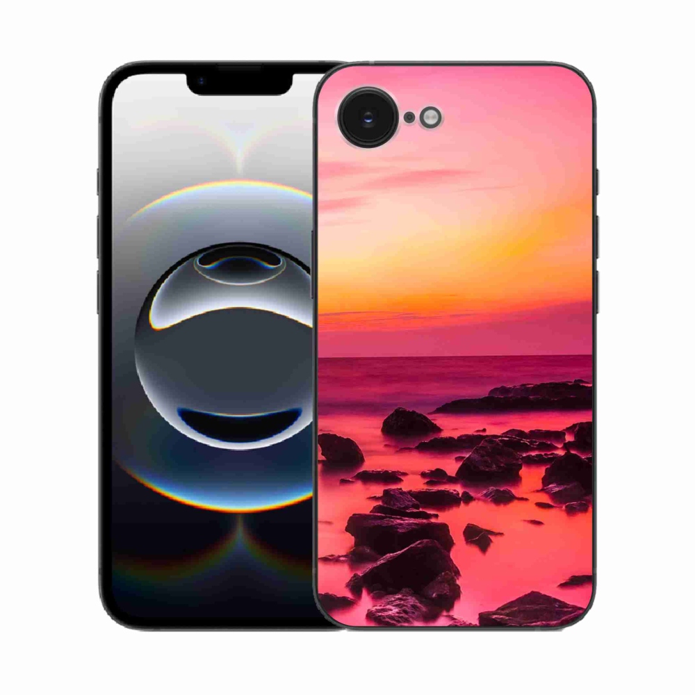 Gelový kryt mmCase na iPhone 16e - moře a záře