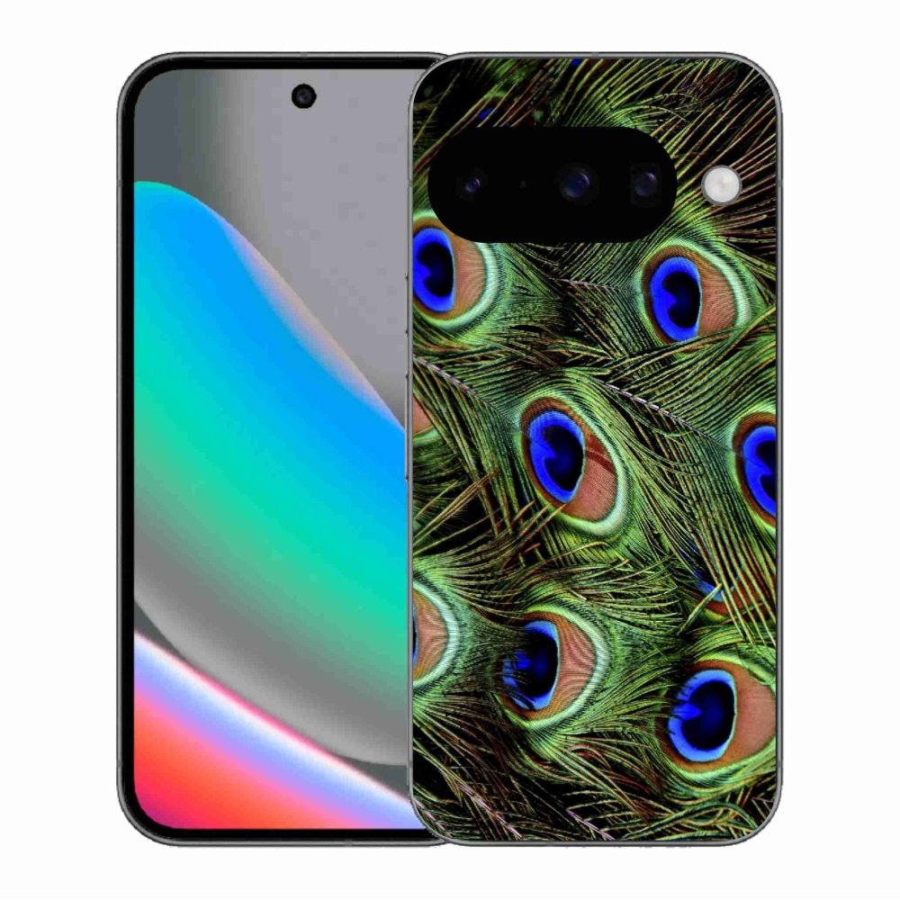 Gelový kryt mmCase na Google Pixel 10 - paví peří