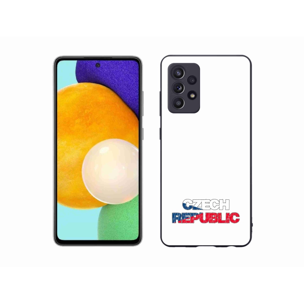 Gelový kryt mmCase na Samsung Galaxy A52/A52 5G - Czech Republic bílé pozadí
