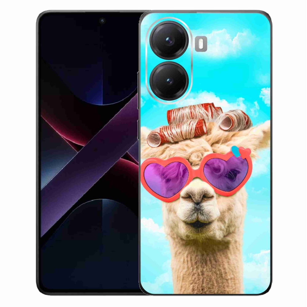 Gelový kryt mmCase na Xiaomi Poco X7 Pro 5G - lama s brýlemi
