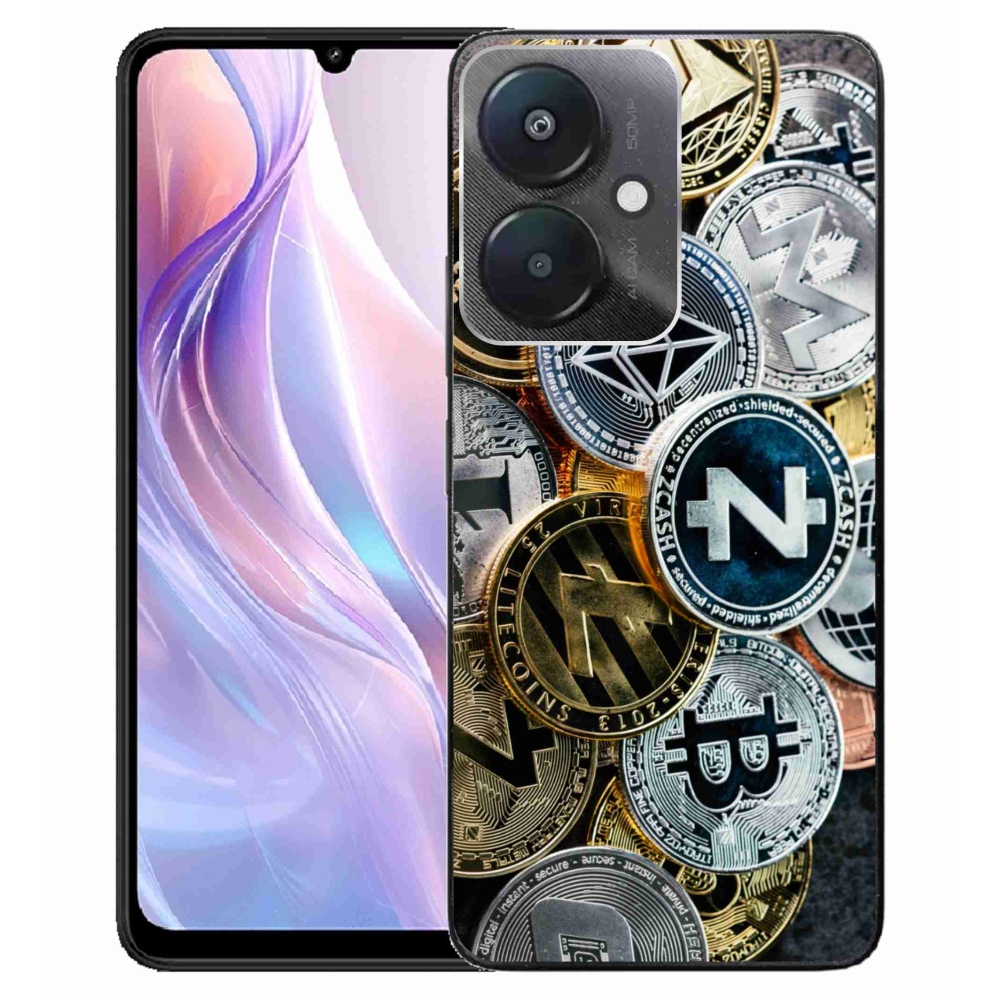 Gelový kryt mmCase na Xiaomi Redmi 13C 5G - kryptoměny