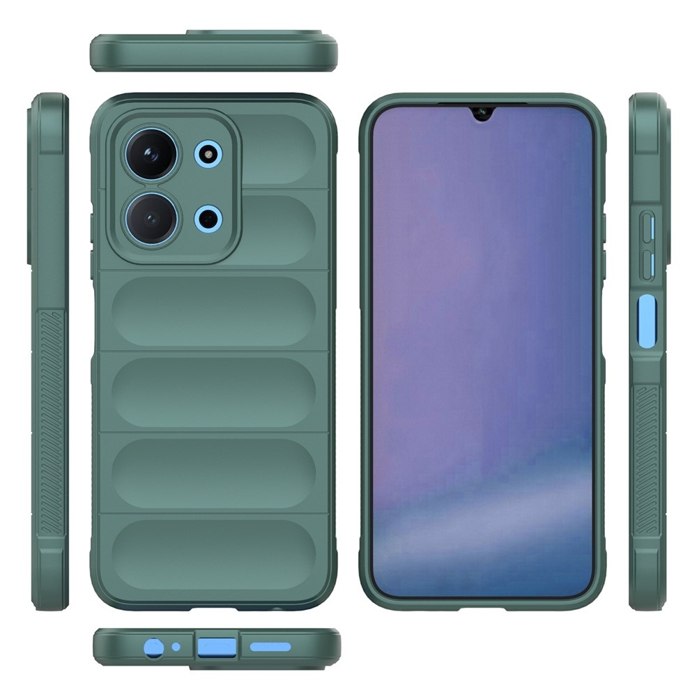 Rugg odolný gelový obal na Xiaomi Redmi 15C 4G (171mm)/Poco C85 4G (171mm) - zelený