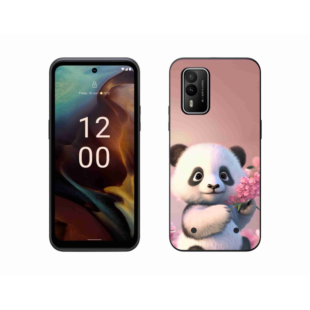 Gelový kryt mmCase na Nokia XR21 - roztomilá panda