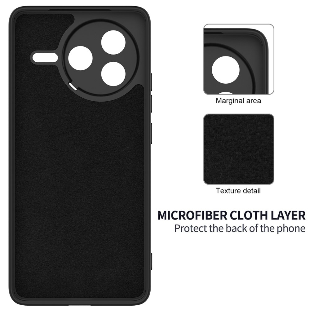 Matný silikonový obal na Xiaomi Poco F7 Pro - černý