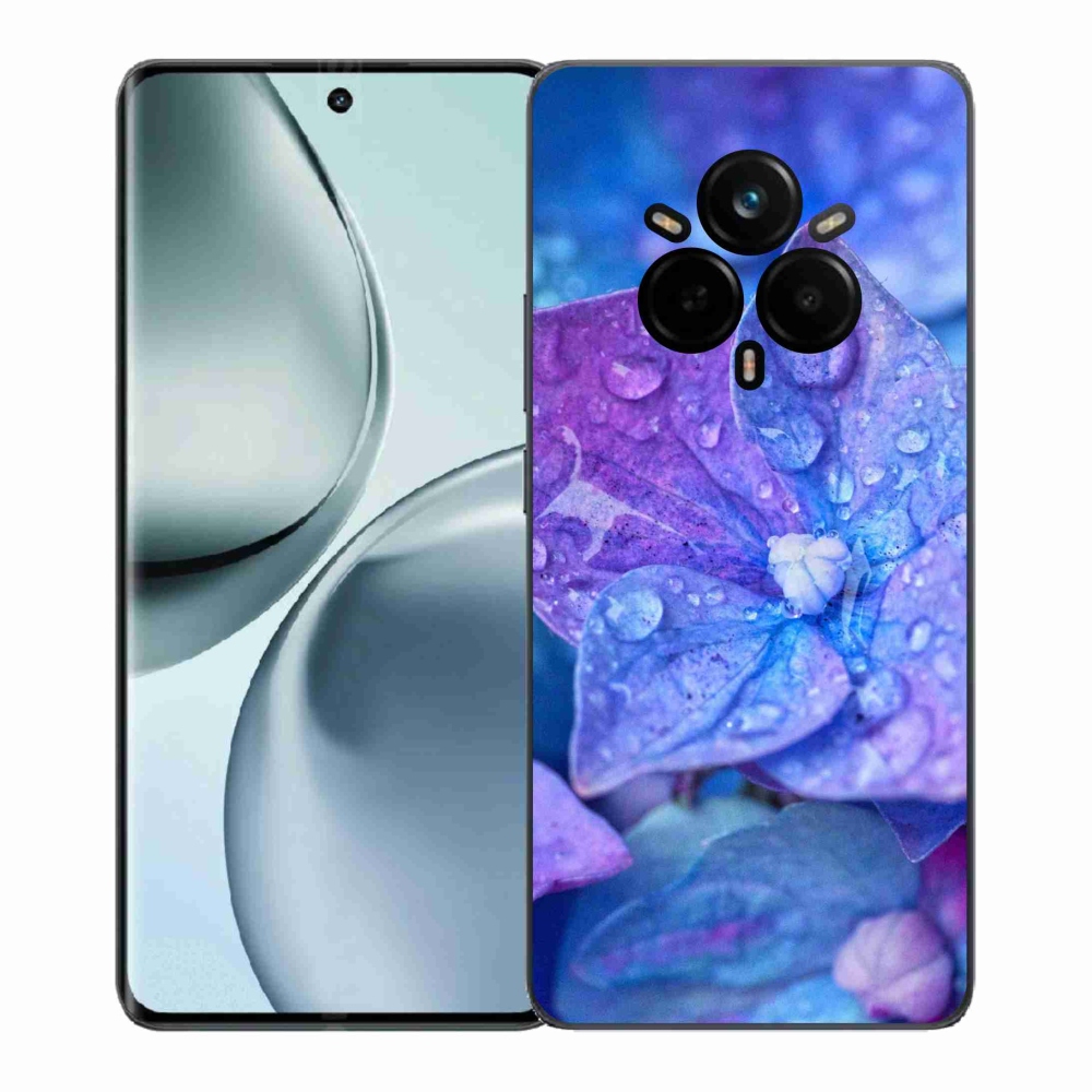 Gelový kryt mmCase na Realme 14 Pro+ 5G - fialový květ
