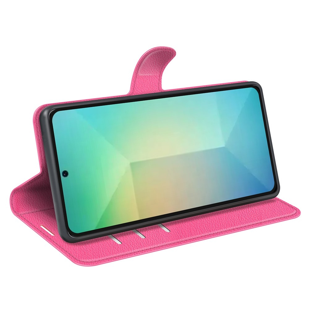 Litchi knížkové pouzdro na Samsung Galaxy S25 - rose