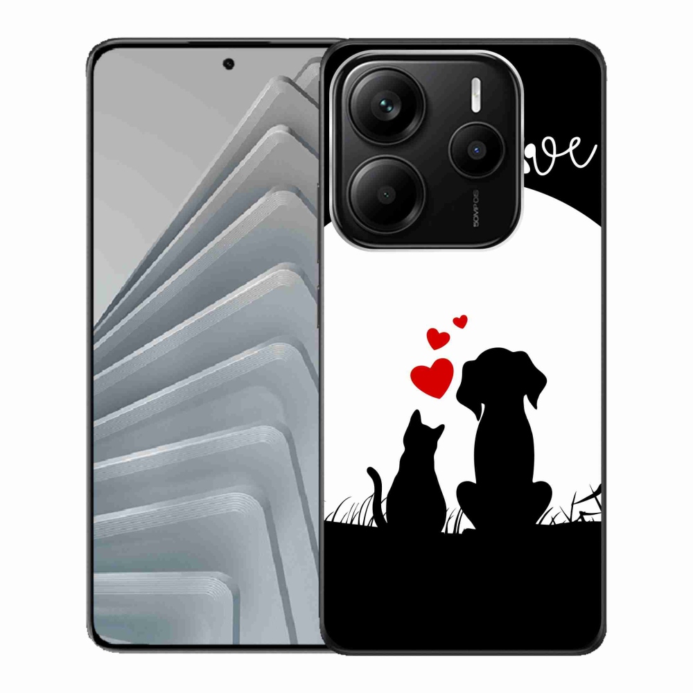 Gelový kryt mmCase na Xiaomi Redmi Note 14 5G - zvířecí láska