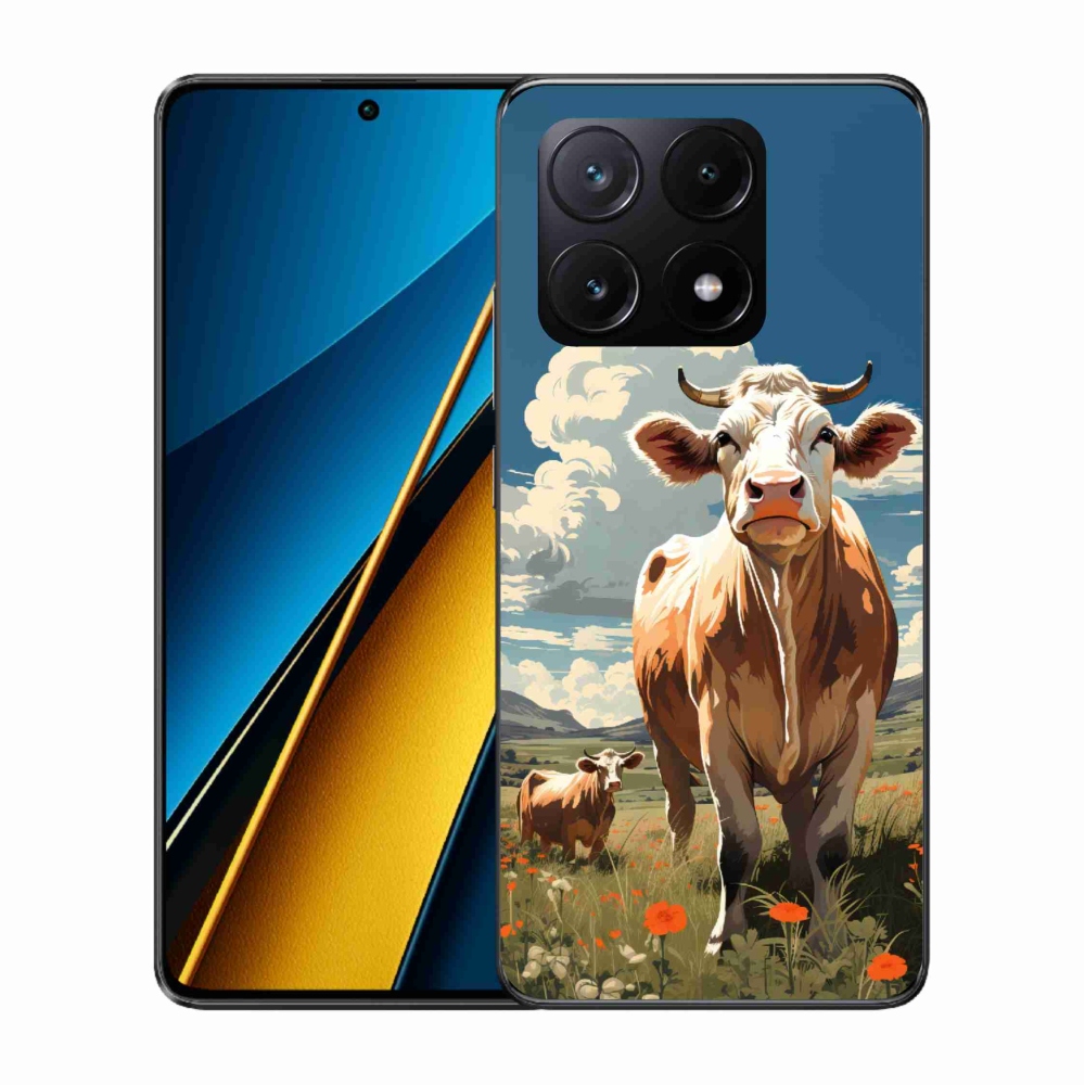 Gelový kryt mmCase na Xiaomi Poco X6 Pro 5G - krávy na louce