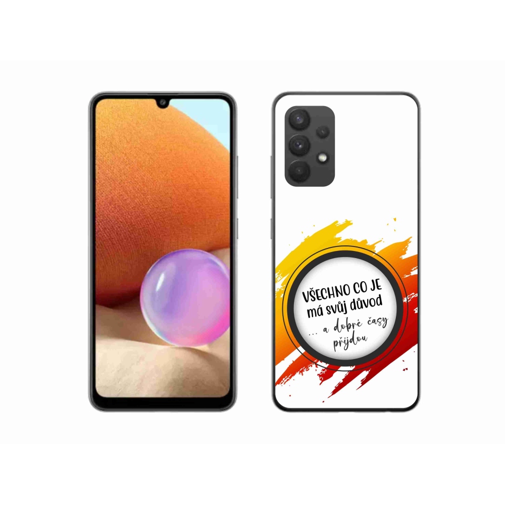 Gelový kryt mmCase na Samsung Galaxy A32 4G - citát 3 bílé pozadí