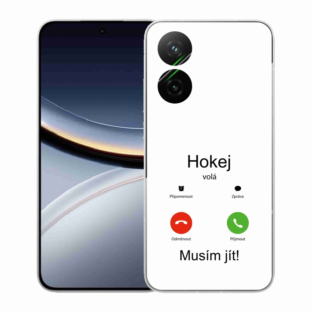 Gelový kryt mmCase na Xiaomi Poco F7 5G - hokej volá bílé pozadí