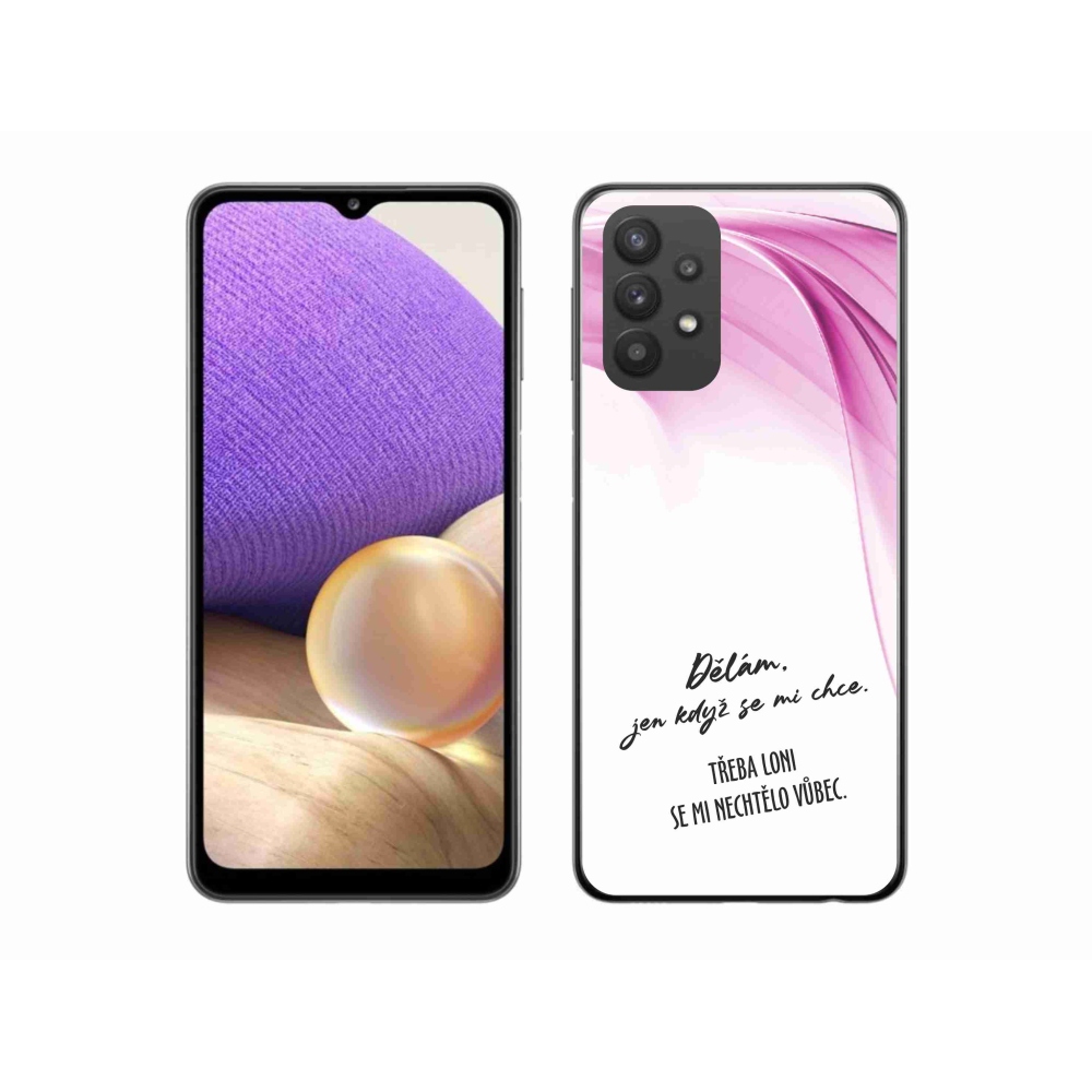 Gelový kryt mmCase na Samsung Galaxy A32 5G - vtipný text 12 bílé pozadí