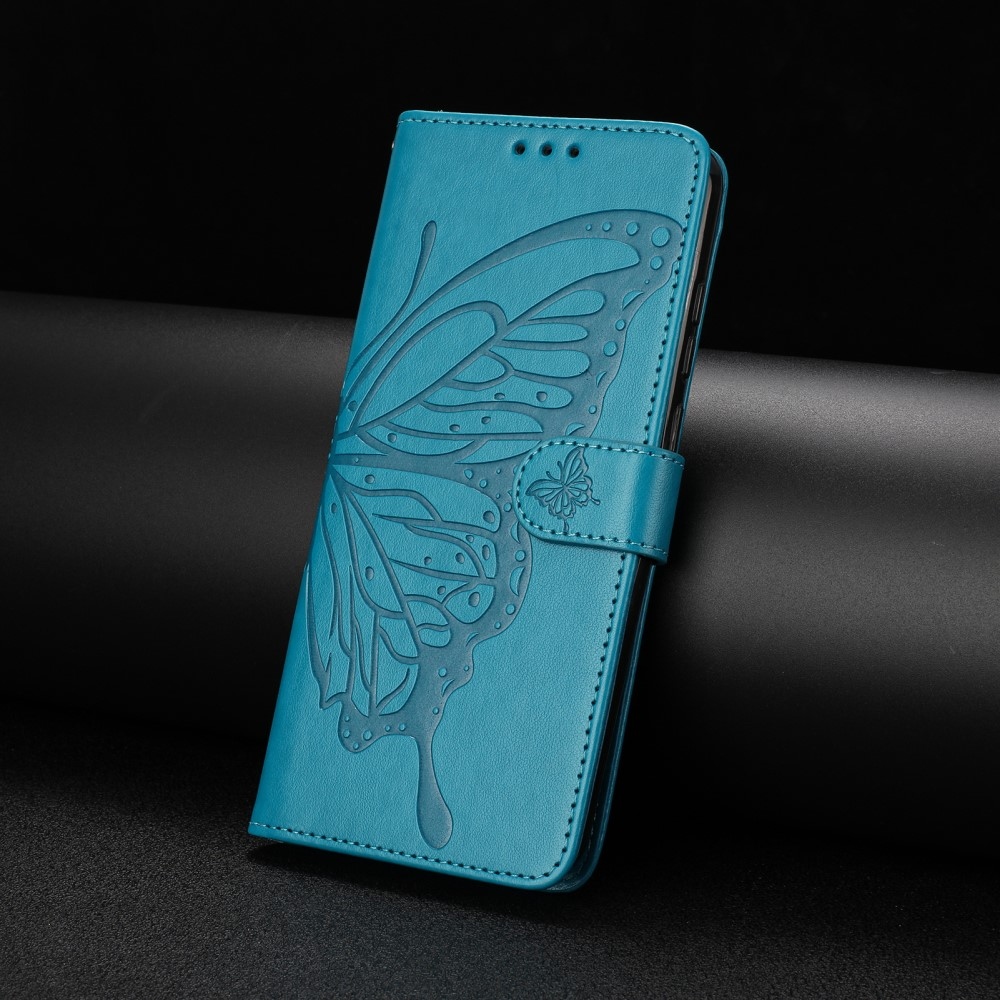 Floral Butterfly knížkové pouzdro na Xiaomi Redmi A5 (171.7x77.8x8.3mm) - modré