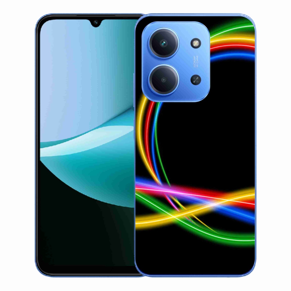 Gelový kryt mmCase na Xiaomi Redmi 15C 4G/5G (173mm) - neonové kruhy
