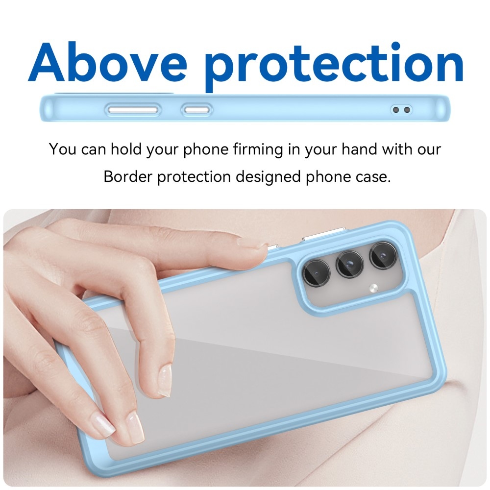 Gelový obal s pevnými zády na Samsung Galaxy M55 5G - modrý