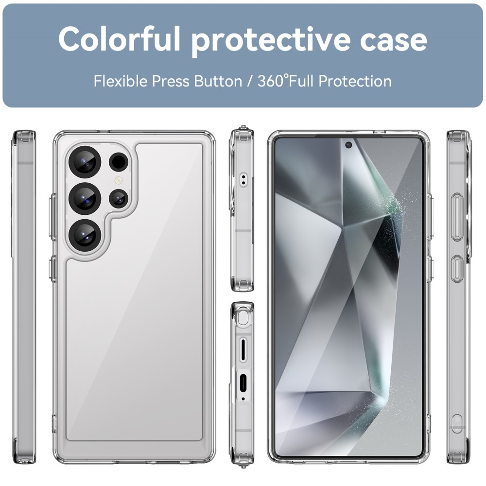 Gelový obal s pevnými zády na Samsung Galaxy S25 Ultra - průhledný