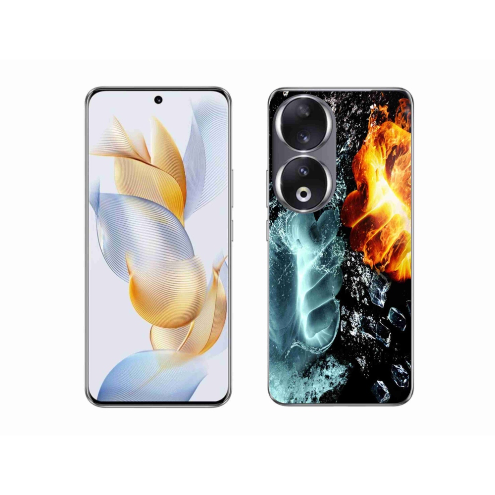 Gelový kryt mmCase na Honor 90 - voda a oheň