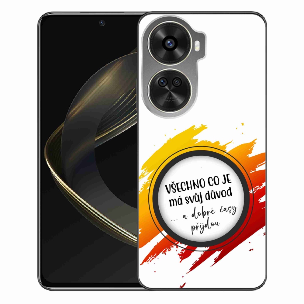 Gelový kryt mmCase na Huawei Nova 12 SE - citát 3 bílé pozadí