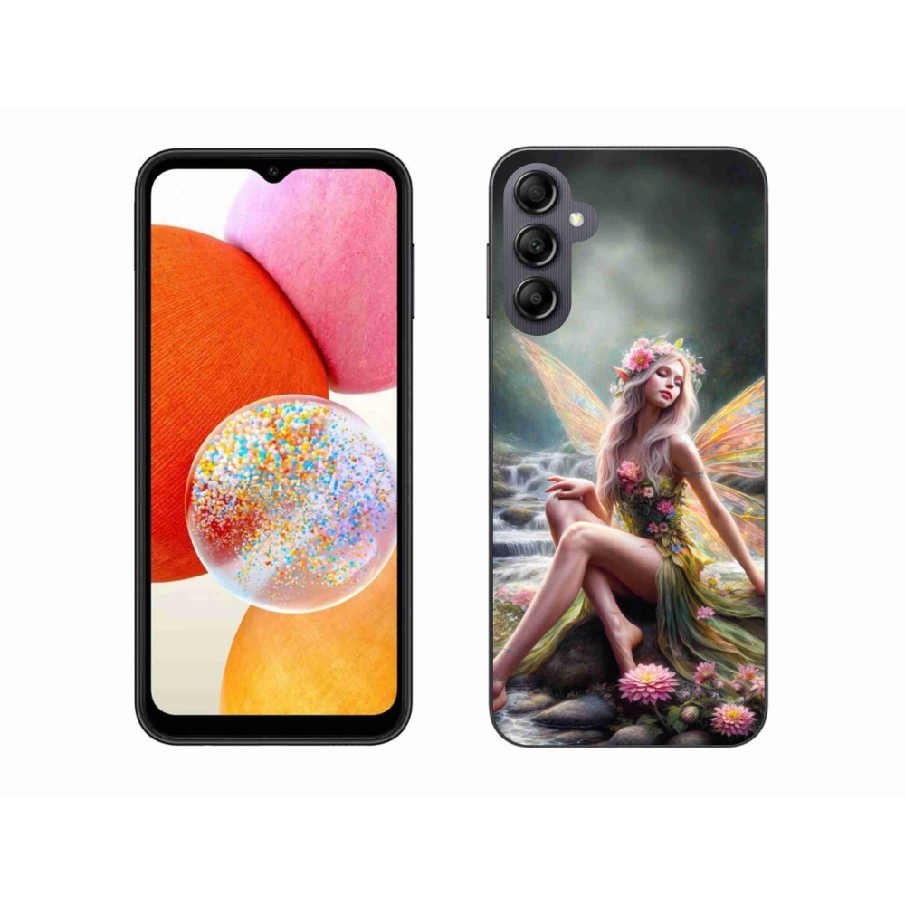 Gelový kryt mmCase na Samsung Galaxy A14 4G/5G - motýlí žena 1