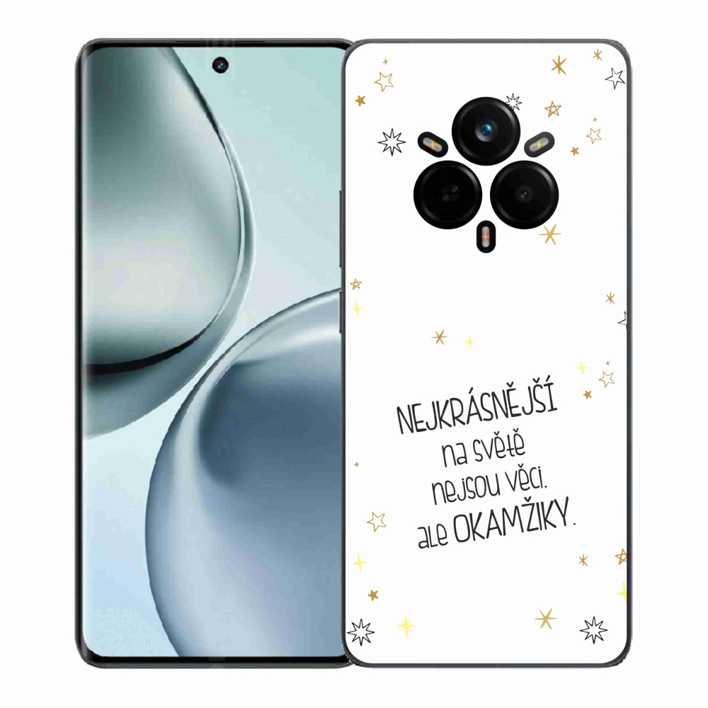 Gelový kryt mmCase na Realme 14 Pro+ 5G - citát 4 bílé pozadí