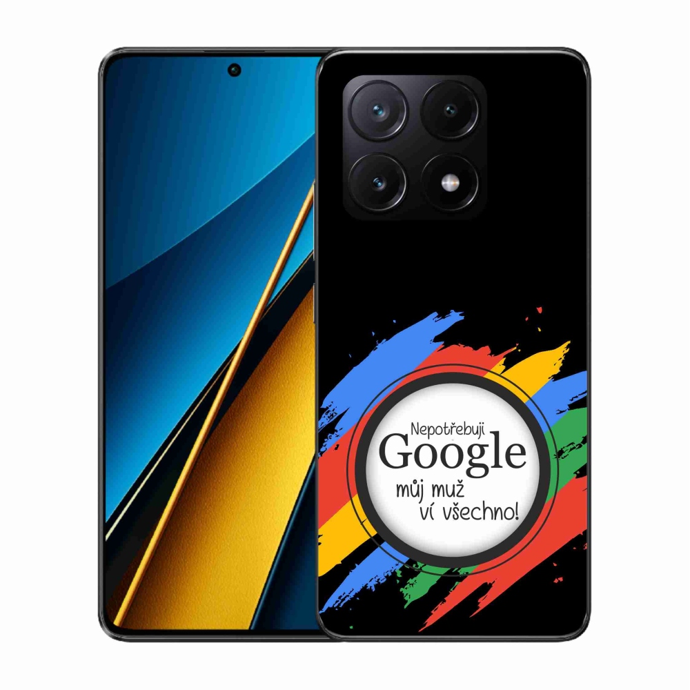 Gelový kryt mmCase na Xiaomi Poco X6 Pro 5G - muž ví všechno černé pozadí