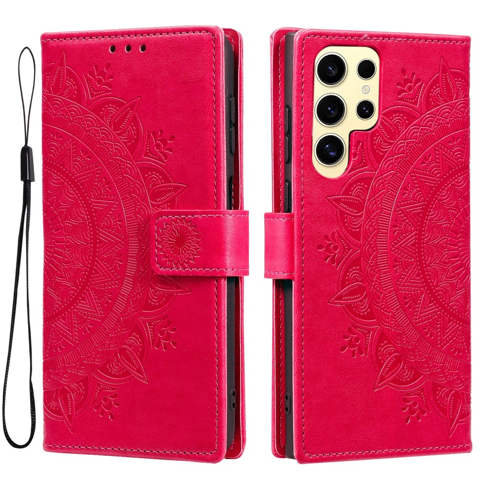 Mandala knížkové pouzdro na Samsung Galaxy S25 Ultra - rose