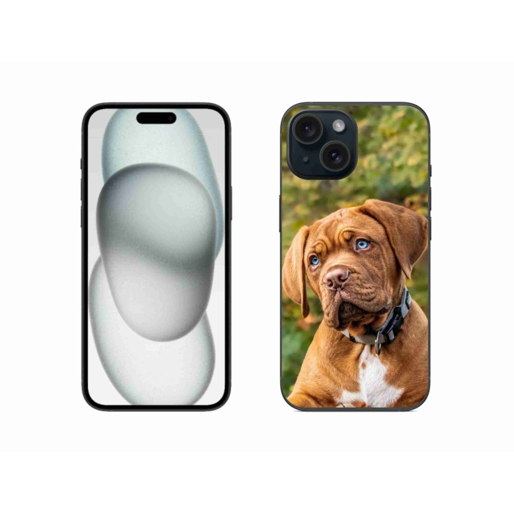 Gelový kryt mmCase na iPhone 15 - štěně 