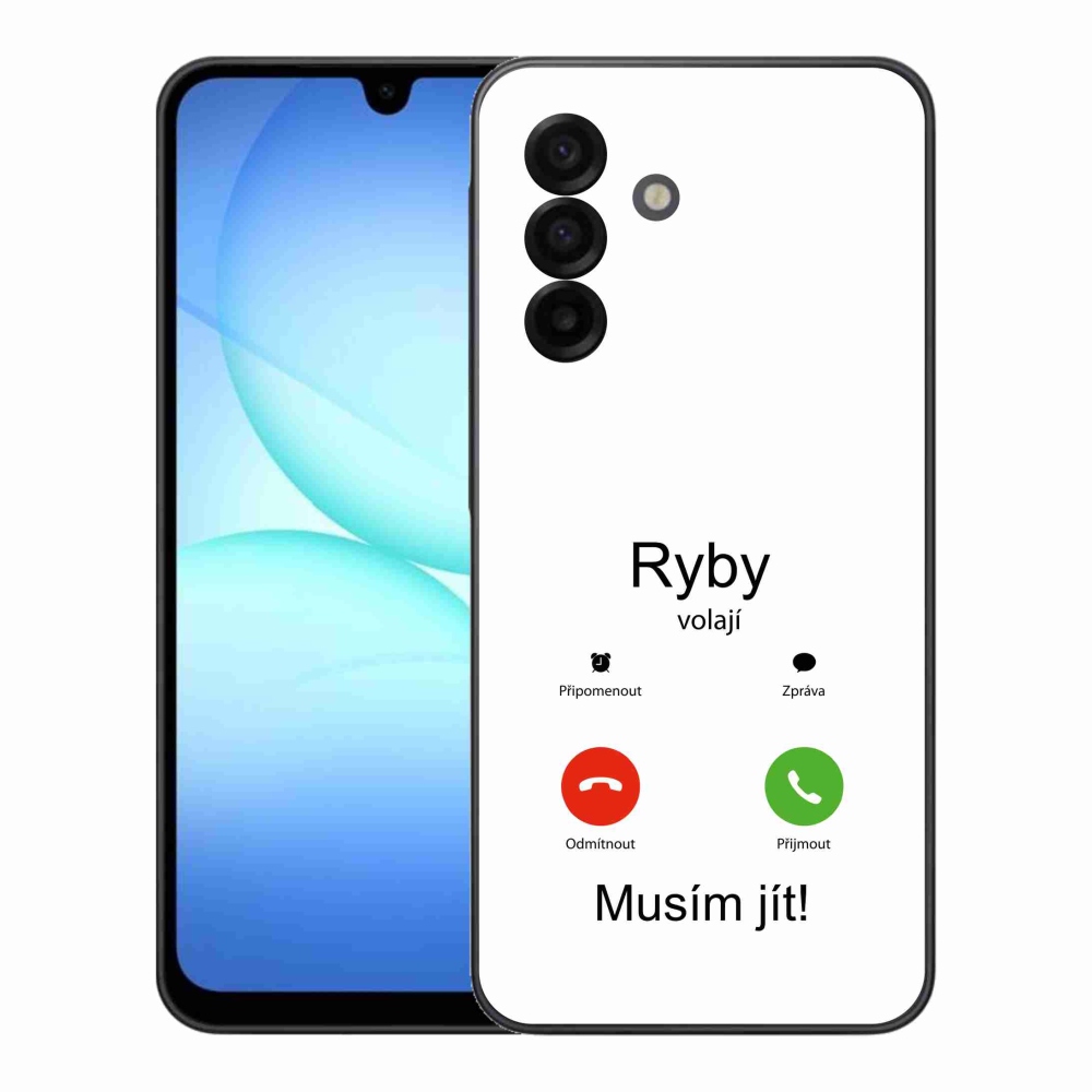 Gelový kryt mmCase na Samsung Galaxy A17 5G - ryby volají bílé pozadí