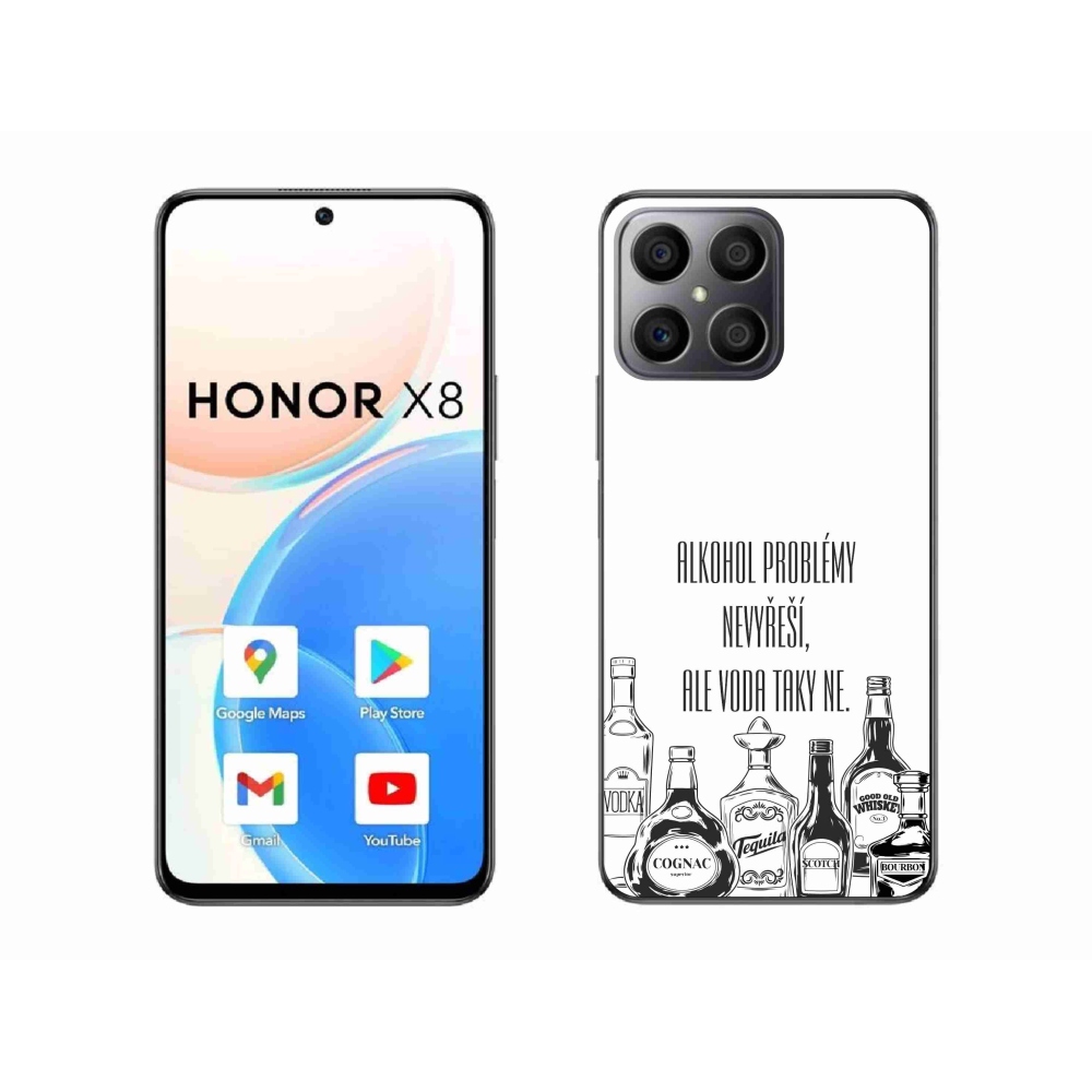 Gelový kryt mmCase na Honor X8 4G - vtipný text bílé pozadí
