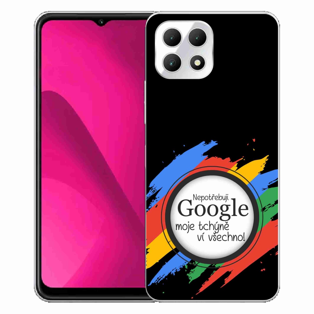 Gelový kryt mmCase na T-Mobile T Phone 2 - tchýně ví všechno černé pozadí